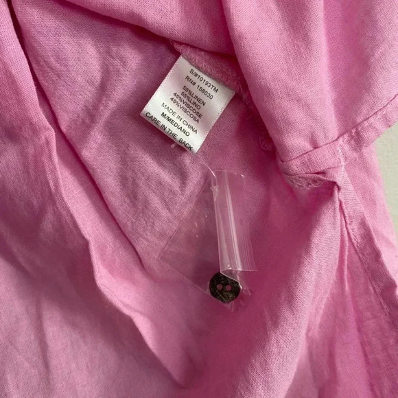 Love Tree Pink Linen Blend Button Up Top - Picture 7 of 12
